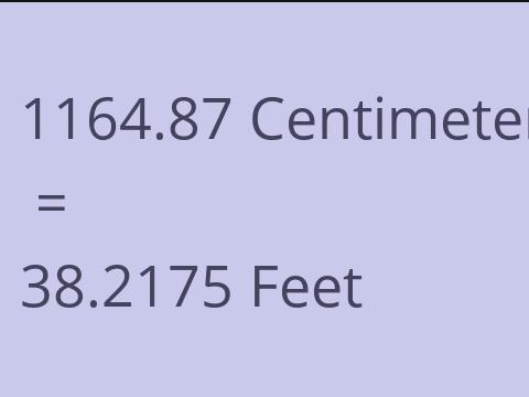 1164.87 CM TO FEET