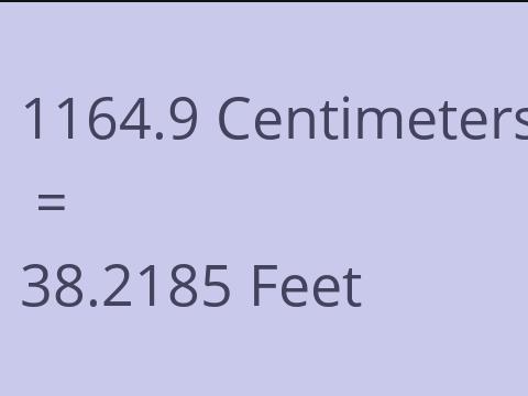 1164.9 CM TO FEET