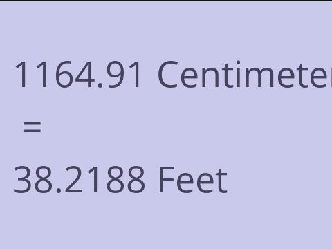 1164.91 CM TO FEET