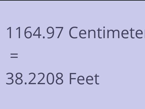 1164.97 CM TO FEET