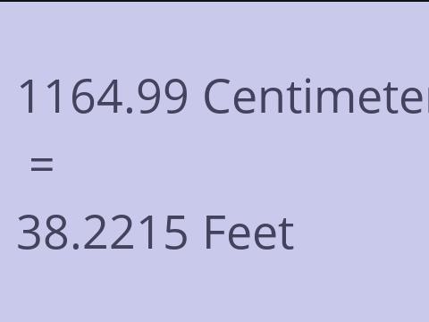 1164.99 CM TO FEET