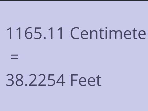 1165.11 CM TO FEET