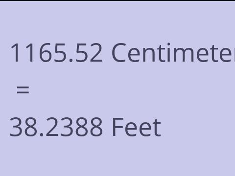 1165.52 CM TO FEET