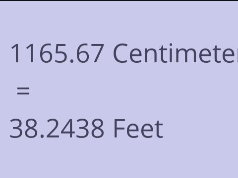 1165.67 CM TO FEET