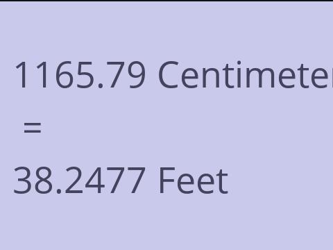 1165.79 CM TO FEET