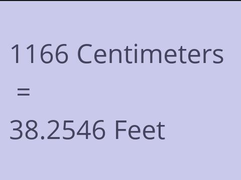 1166 CM TO FEET