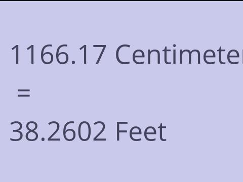 1166.17 CM TO FEET