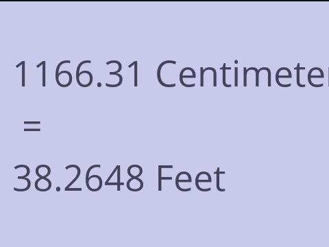 1166.31 CM TO FEET