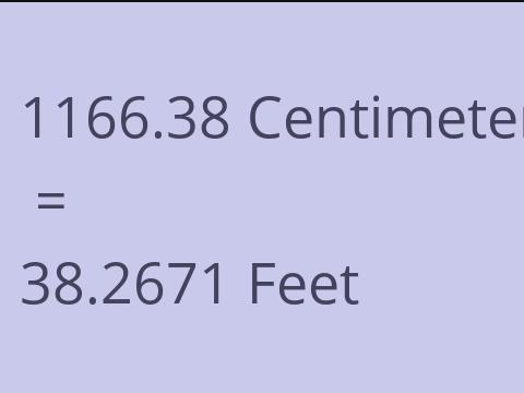 1166.38 CM TO FEET