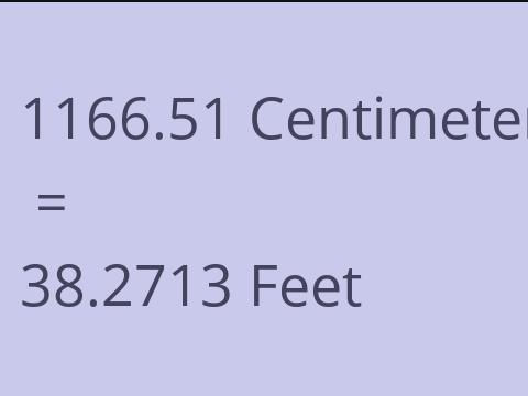 1166.51 CM TO FEET