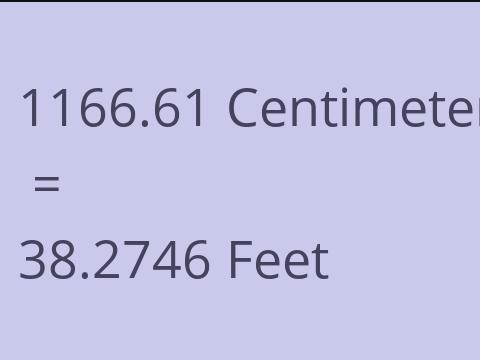 1166.61 CM TO FEET