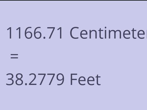 1166.71 CM TO FEET