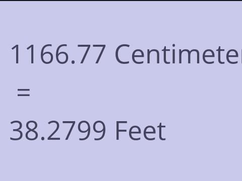 1166.77 CM TO FEET