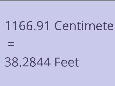 1166.91 CM TO FEET