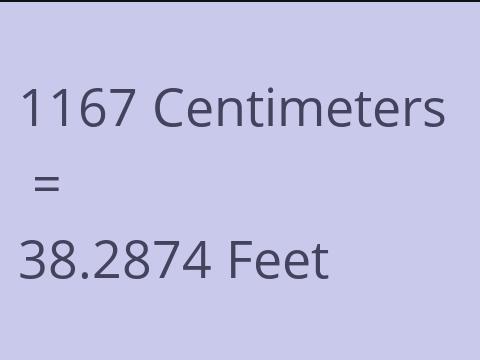 1167 CM TO FEET