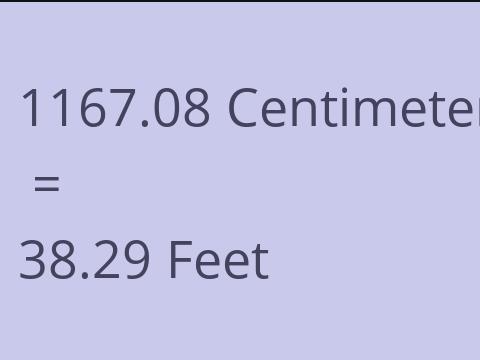 1167.08 CM TO FEET