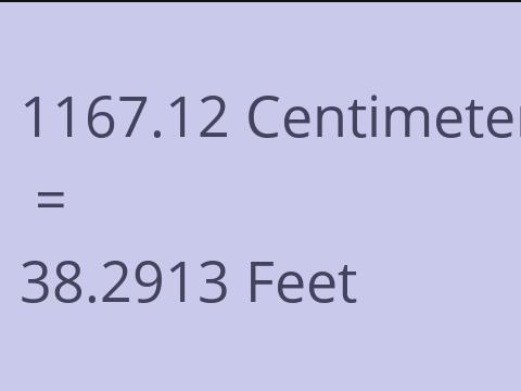 1167.12 CM TO FEET