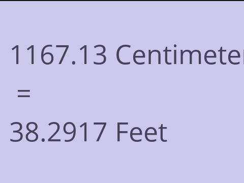 1167.13 CM TO FEET