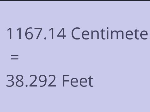 1167.14 CM TO FEET