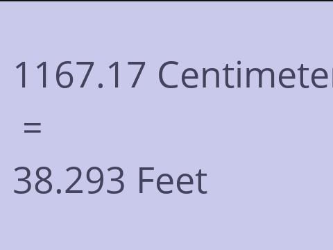 1167.17 CM TO FEET