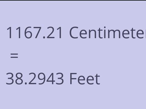 1167.21 CM TO FEET