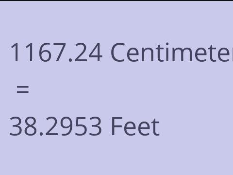 1167.24 CM TO FEET