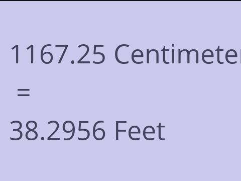 1167.25 CM TO FEET