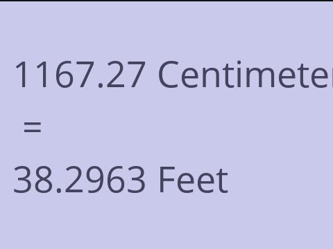 1167.27 CM TO FEET