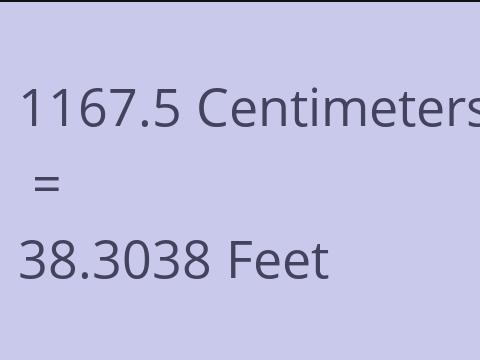 1167.5 CM TO FEET