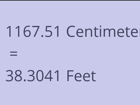 1167.51 CM TO FEET