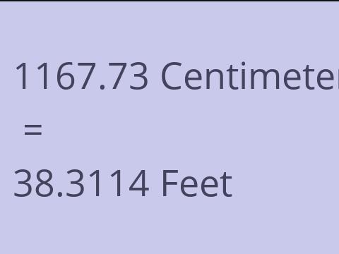 1167.73 CM TO FEET