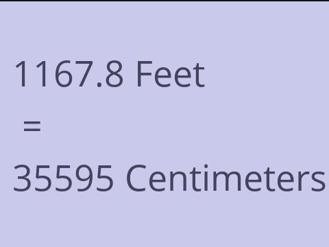 1167.8 FEET TO CM