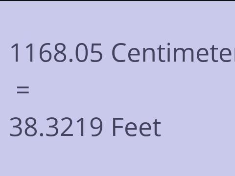 1168.05 CM TO FEET