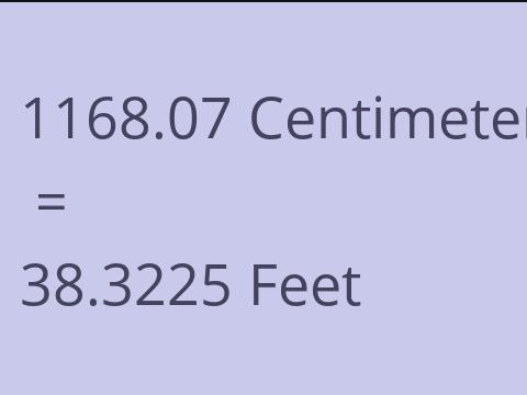 1168.07 CM TO FEET