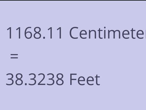 1168.11 CM TO FEET