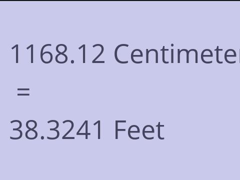 1168.12 CM TO FEET