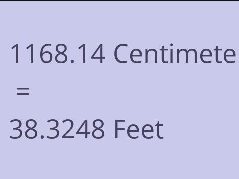 1168.14 CM TO FEET