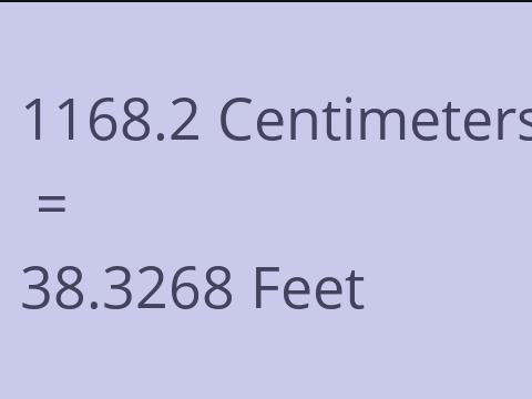 1168.2 CM TO FEET