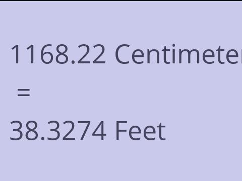 1168.22 CM TO FEET