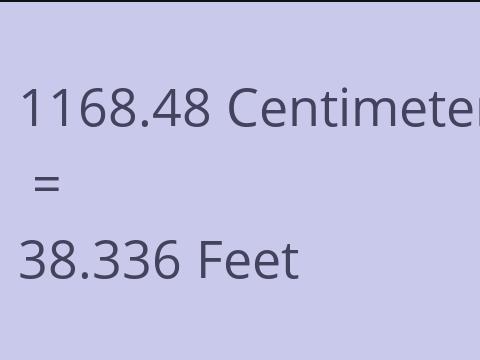 1168.48 CM TO FEET