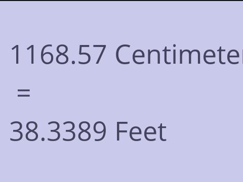 1168.57 CM TO FEET