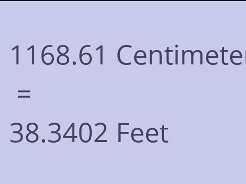 1168.61 CM TO FEET