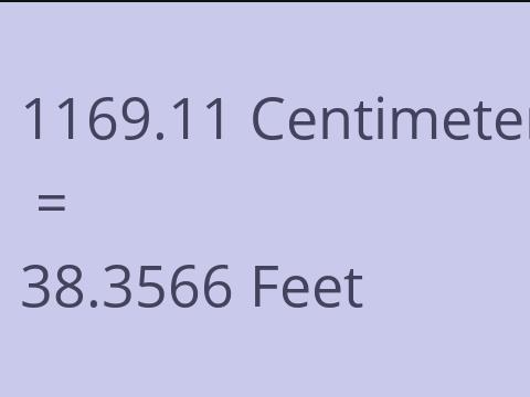 1169.11 CM TO FEET