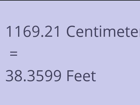 1169.21 CM TO FEET