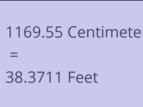 1169.55 CM TO FEET