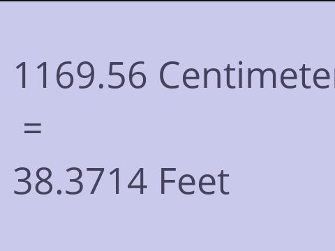 1169.56 CM TO FEET