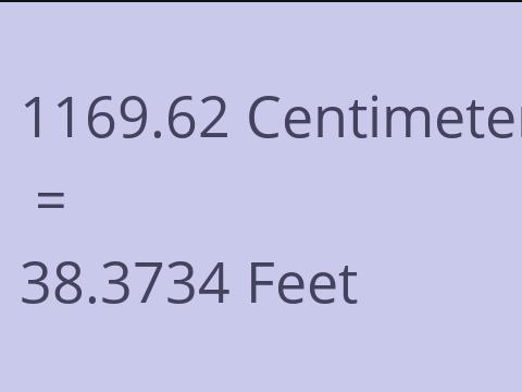 1169.62 CM TO FEET