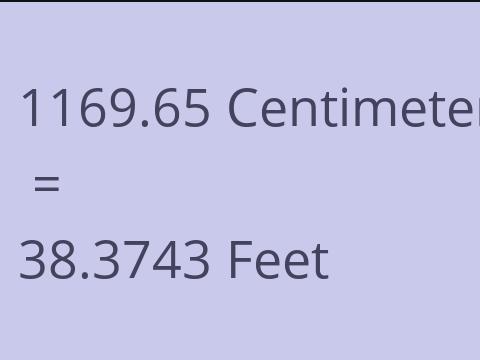 1169.65 CM TO FEET