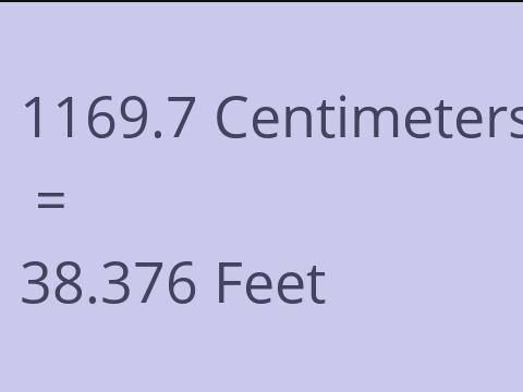 1169.7 CM TO FEET