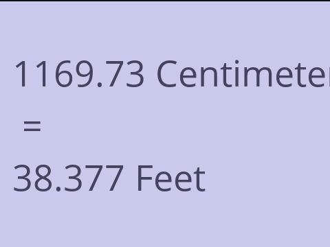 1169.73 CM TO FEET